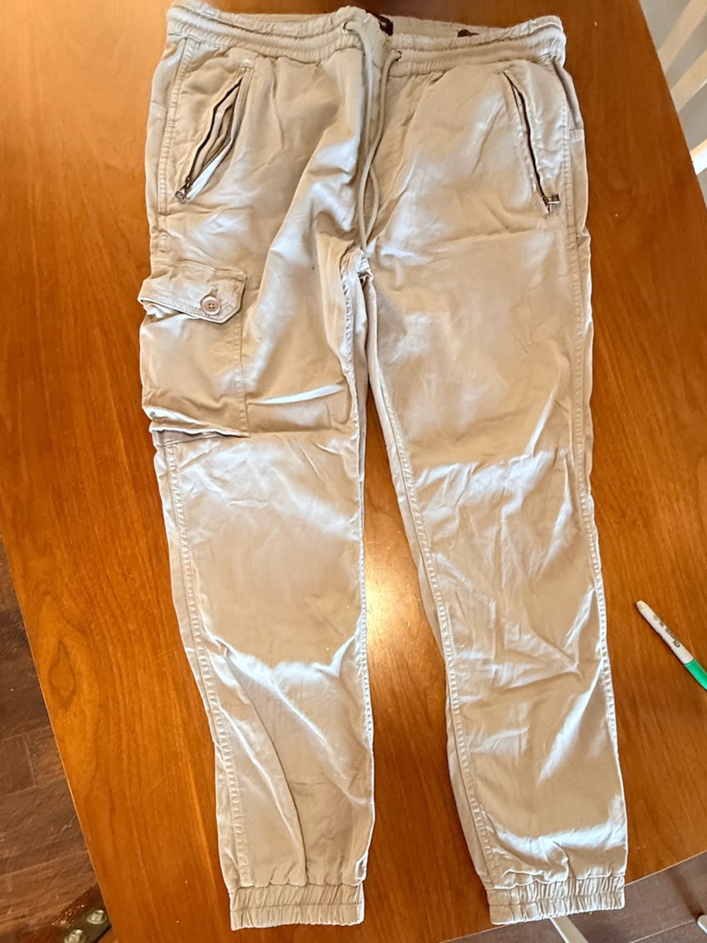 JOES Men's Cargo Jogger Pants in Light Beige - Elastic Waist